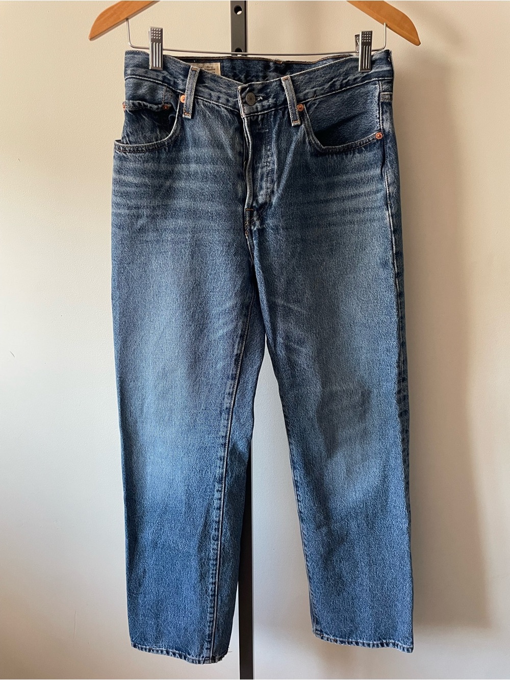 Levi's Premium 501 '90s High Rise Straight Leg Jeans Big E Button Fly W26 L30